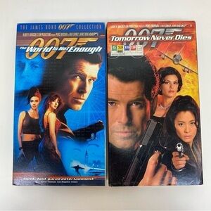 James Bond 007 VHS  bundle Tomorrow Never Dies World Not Enough Pierce Brosnan